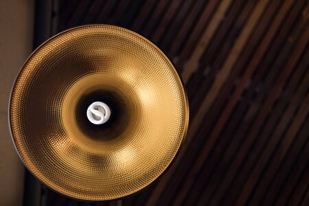 Ceiling lamp of interior Light bulbs and backdropの写真素材
