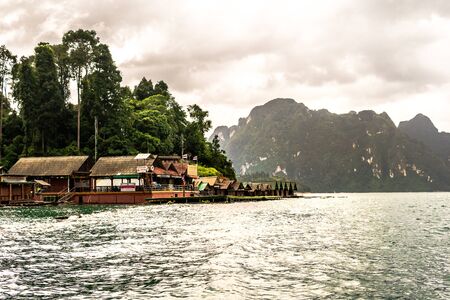 Floating house With natural scenery in Thailandの写真素材