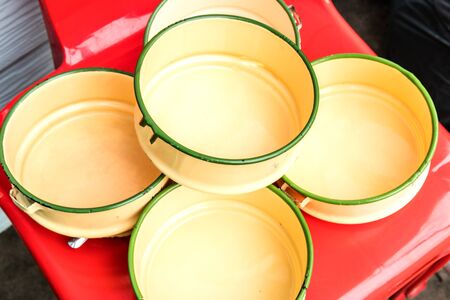 Gatling grown food trays.Layers are many layers.の写真素材