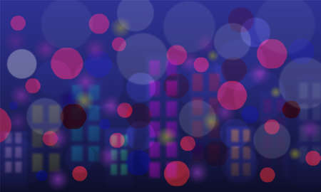 Bokeh  round and blur as the abstract city And the emotion sky looks good and Happy background. The vivid and bright and feels loved and used as a backdrop.のイラスト素材