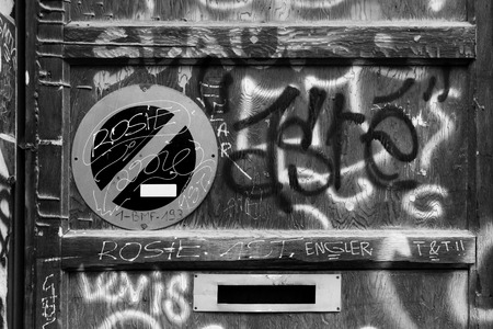 mailbox by decorated with graffitiの写真素材