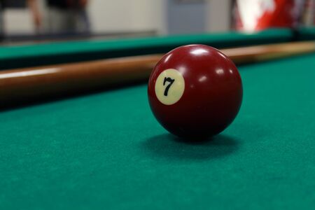 Pool ball Number 7, luckyの写真素材
