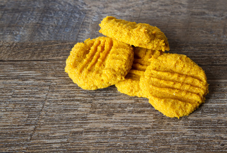 ketogenic atkins pumpkin butter cookies for a low carb diet or gluten free dietの写真素材