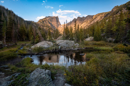 The trail up to Dream Lake in Rocky Mountain National Park has some killer views of the Continental...