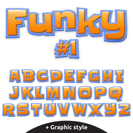 cute alphabet for children in cartoon styleのイラスト素材