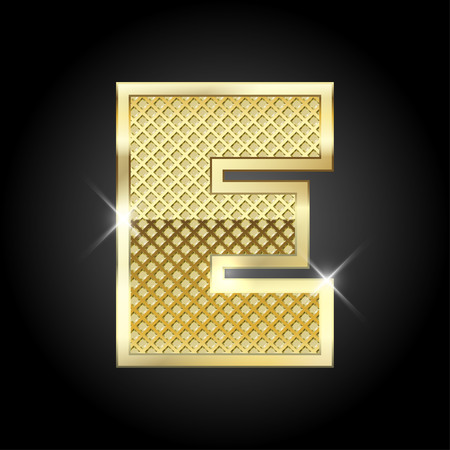 metal gold letter from alphabetのイラスト素材
