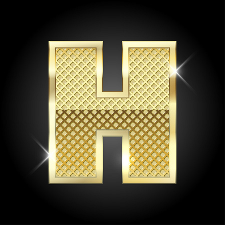 metal gold letter from alphabetのイラスト素材