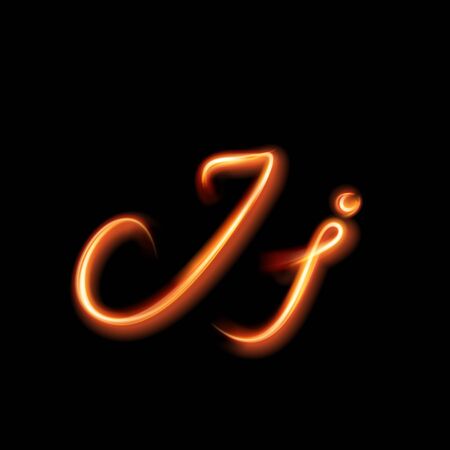 Hand lighting painting of sparkling beam linesのイラスト素材