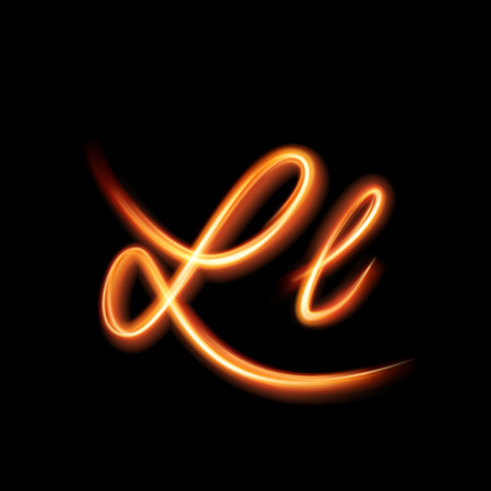 Hand lighting painting of sparkling beam linesのイラスト素材