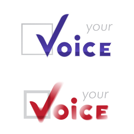 Vector word voice with checkmark in box iconのイラスト素材