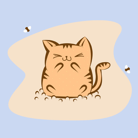 Cat toilet concept artwork clip-artのイラスト素材