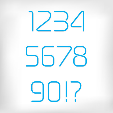 Modern minimal rounded font alphabet set. Sans-serif neon display elegant font. Normal, regular versionのイラスト素材