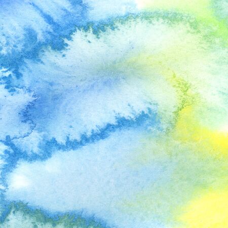 Abstract colorful watercolor background on paper textureの写真素材