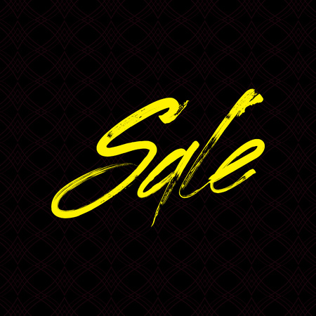 Grreting card with vector brush painted color writing Saleのイラスト素材