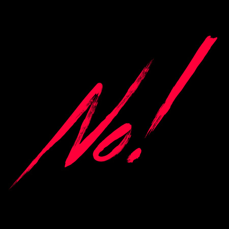 Grreting card with vector brush painted color writing Noのイラスト素材