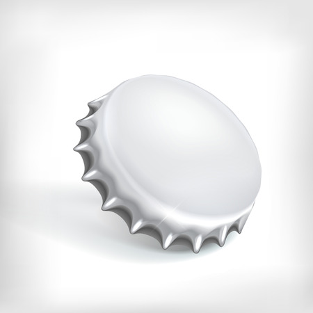 Realistic metallic bottle cap on white backgroundのイラスト素材