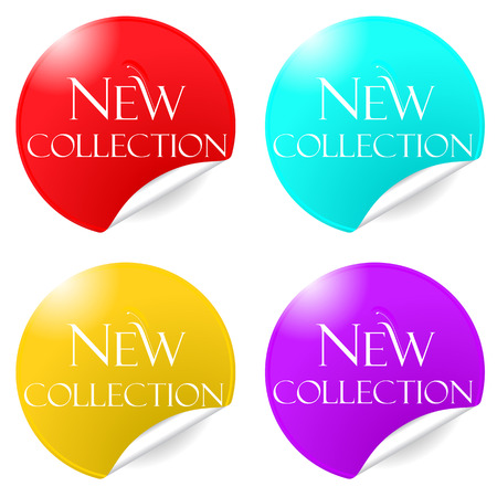Vector merchandising color stickers tags for promotionのイラスト素材