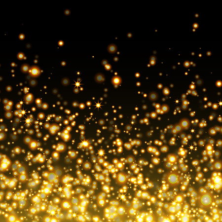 Vector gold glittering sparkle stardust backgroundのイラスト素材