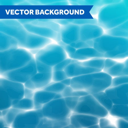 Vector water texture background with sunlight reflectionsのイラスト素材