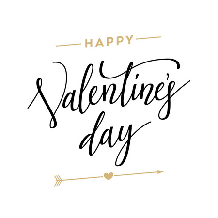 Valentines day vintage lettering background for holiday greeting card. Love concept.のイラスト素材