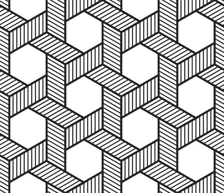 Vector white background - seamless texture for graphic or website template layout , Interior wall decoration. 3D Vector interior wall panel pattern. Geometric linear wired woven design.のイラスト素材