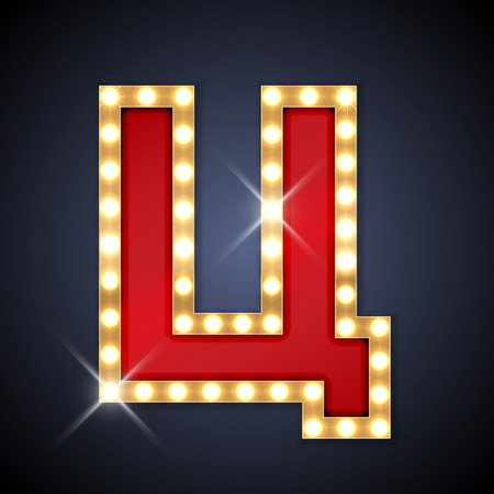 Vector illustration of realistic retro signboard cyrillic letter C, Tse. Part of alphabet including special European letters and symbols.のイラスト素材