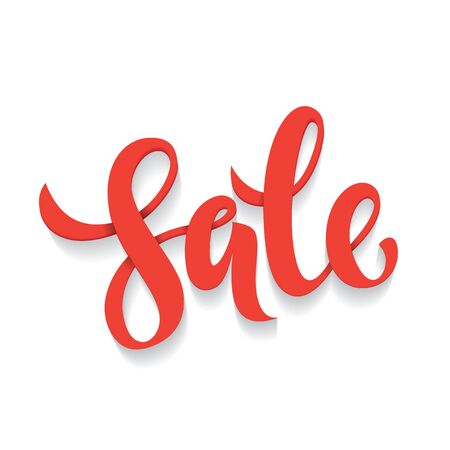 spring sale discount promotion poster. Lettering design on white background.のイラスト素材