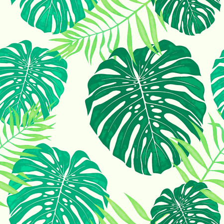 leaves seamless pattern.のイラスト素材
