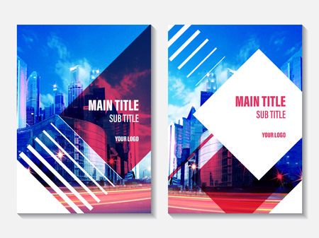 Vector Annual Report cover design. Corporate business template for leaflet, brochure and flyer. Business booklet for catalog, website, advertising and presentation.のイラスト素材
