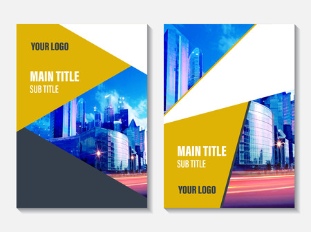 Vector Annual Report cover design. Corporate business template for leaflet, brochure and flyer. Business booklet for catalog, website, advertising and presentation.のイラスト素材
