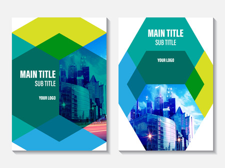 Vector Annual Report cover design. Corporate business template for leaflet, brochure and flyer. Business booklet for catalog, website, advertising and presentation.のイラスト素材