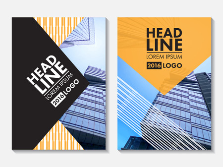 Vector Annual Report cover design. Corporate business template for leaflet, brochure and flyer. Business booklet for catalog, website, advertising and presentation.のイラスト素材