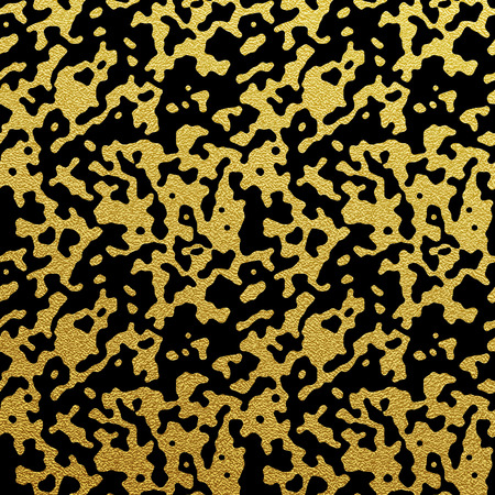 Camouflage vector seamless golden pattern. Abstract gold texture camouflage background illustration. Black and golden stucco texture tile wallpaperのイラスト素材