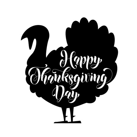 Happy Thanksgiving Day greeting card. Turkey bird vector poster. Traditional turkey symbol of autumn holiday celebration for american and canadian thanksgiving sale bannerのイラスト素材