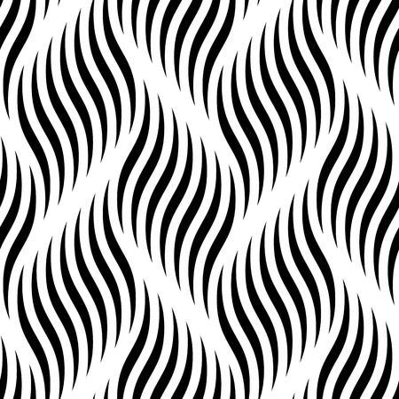 Seamless pattern with waves. Ripple vector background. Abstract braided curve lines. Vector braid curl twisted waves, wavy ripples. Interweaving smooth zigzag textile tracery wallpaper, wrapping paperのイラスト素材