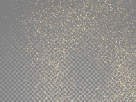 Vector golden glitter wave abstract sparkling particles light on transparent backgroundのイラスト素材