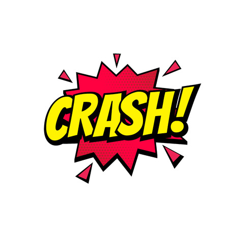 Crash comic text bubble vector isolated color iconのイラスト素材