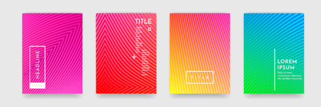 Book cover or brochure poster abstract pattern background with wavy line texture. Vector business design of gradient orange, blue and red banner templateのイラスト素材