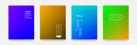 Abstract pattern background texture for book or business brochure cover design. Vector header and title space on wavy line of pink red, blue and green gradient banner or poster templateのイラスト素材