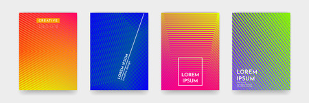 Abstract pattern background with line texture for business brochure cover design. Gradient Blue and green vector banner poster template.のイラスト素材
