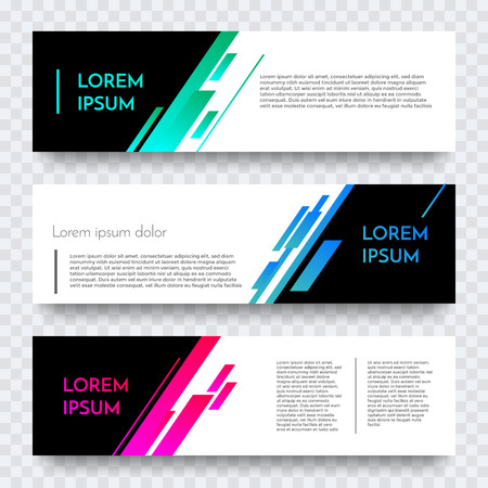 Modern web banner vector color abstract templateのイラスト素材