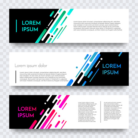 Web banner vector template of color abstract modern backgroundのイラスト素材