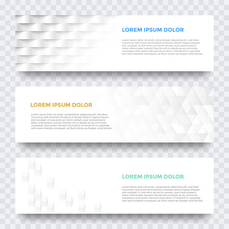 White 3d tile pattern vector background template for website web bannerのイラスト素材