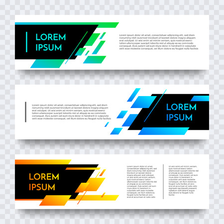Web banner vector template of color abstract modern backgroundのイラスト素材