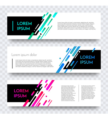 Modern web banner vector color abstract templateのイラスト素材