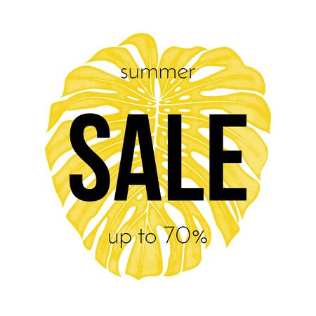 Summer sale poster up to 70 percent discount for seasonal promo shoppingのイラスト素材