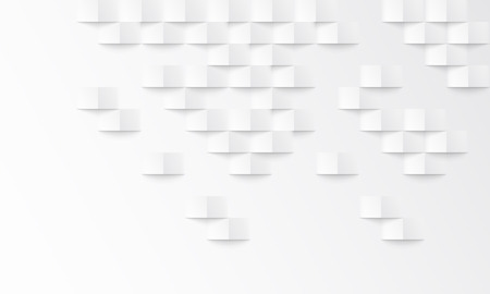 Abstract white background with brick shadow texture. Vector 3d white geometric backdrop. Simple clean white texture. 3D Vector interior wall panel patternのイラスト素材