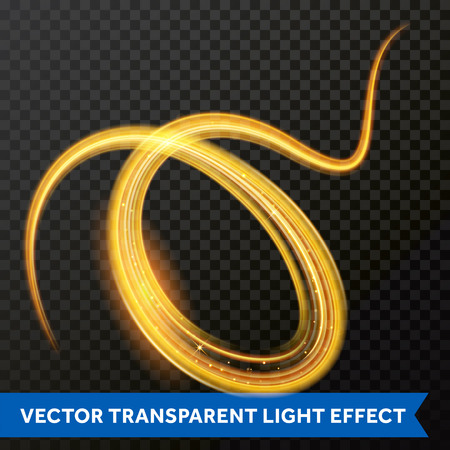 Light effect of line in gold circle swirl.のイラスト素材