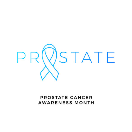 campaign poster for men health prostate cancer awareness month of November solidarity event. Vector blue ribbon badge symbol for no shave awareness concept against man prostate cancerのイラスト素材