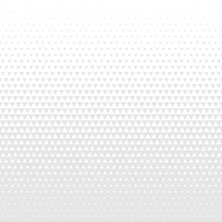 Triangle geometric pattern. Vector seamless abstract background. White halftone minimal gradient with simple trendy graphic texture for interior wall decor tile or mosaic designのイラスト素材